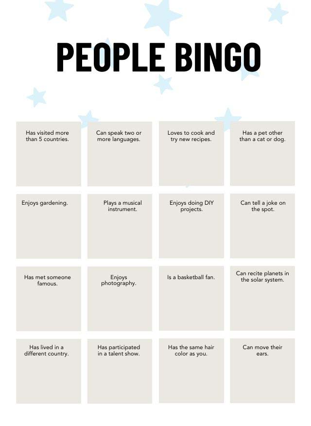 people bingo